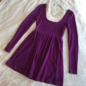 FREE PEOPLE Purple Scoop Neck Dress Size Small